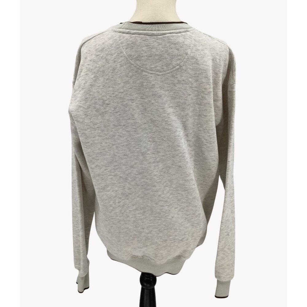 Black Labrador Ivory Crew Neck Sweatshirt Embroidered Crewneck Size Large - Picture 4 of 9